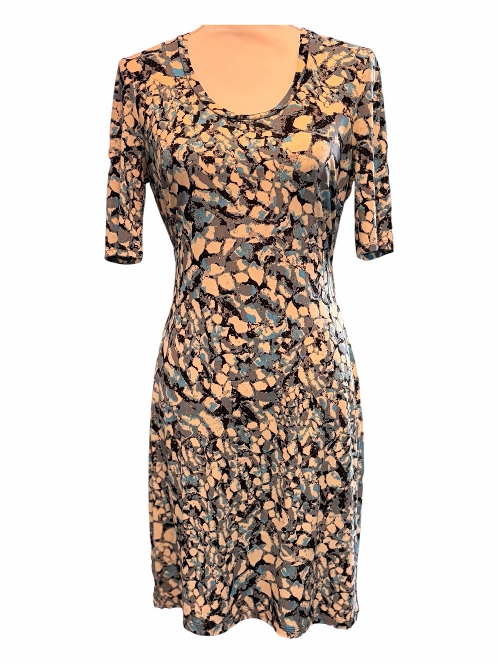 NWT Marc New York Andrew Marc Abstract Print Sheath Dress Blue Size 6